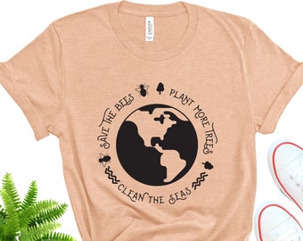 Save The Planet Graphic Tee, Eco Friendly, Bella+Canvas Shirt