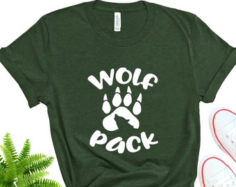 Wolf Pack Shirt, Animal Lover Tee, Wildlife Family Matching Outfit