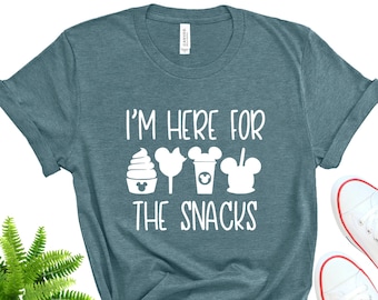 Funny Disney Snacks Bella+Canvas Tee, Family Vacation Shirt