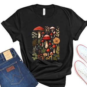 Vintage Mushrooms Shirt, Aesthetic Mushroom Shirt, Comfort Colors Tee, Vintage Botanical Tshirt, Boho Mushrooms Shirt, Cottagecore Shirt