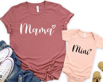 Mama Mini Matching Shirt Set, New Mom Gift