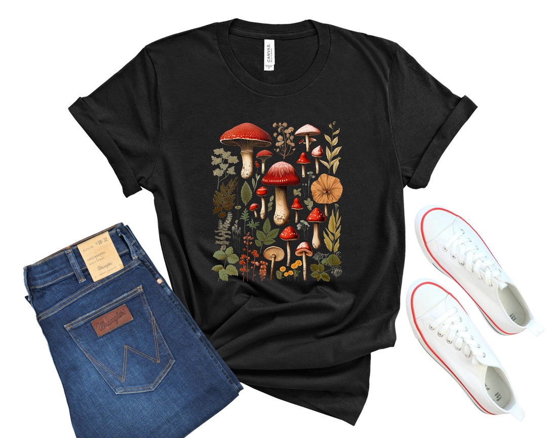 Vintage Mushrooms Shirt, Aesthetic Mushroom Shirt, Comfort Colors Tee