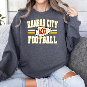Kansas City Football Sweatshirt - Vintage KC Fan Apparel, Chiefs Team Pullover, Game Day Gift for Football Fans