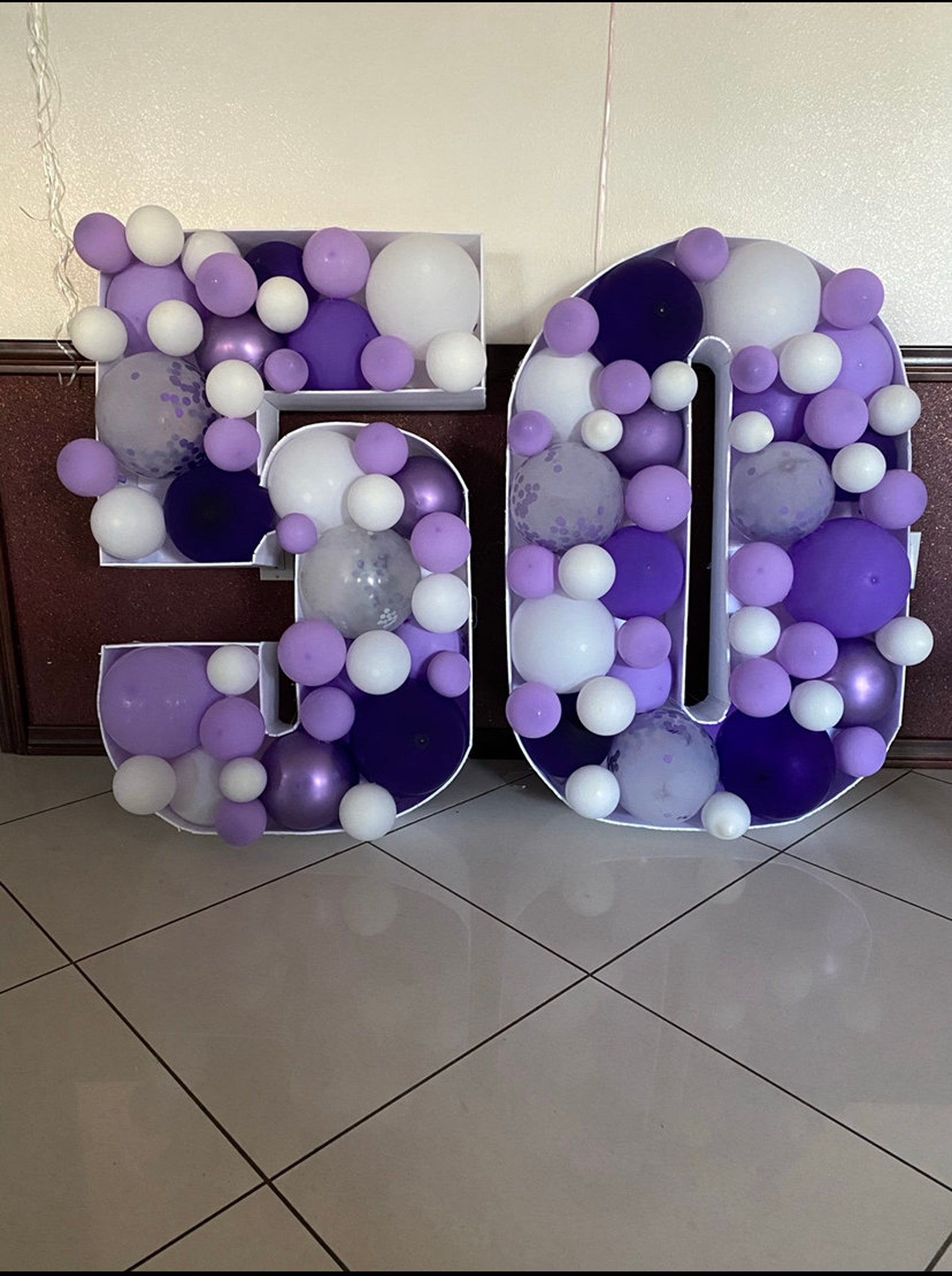 4FT Balloon Number Mosaic Kit Cutout Precut pieces made Etsy