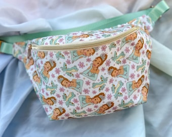 Princess and the Frog Jumbo Fanny Pack, Tiana Belt Bag, Disney Inspired Purse, Pastel Crossbody Bag