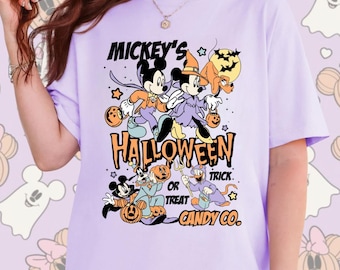 Mickey Trick or Treat Crop Tee, Spooky Season T-Shirt, Disneyland Disney World Outfit, Oogie Boogie Bash, Mickey's Halloween Party Outfit