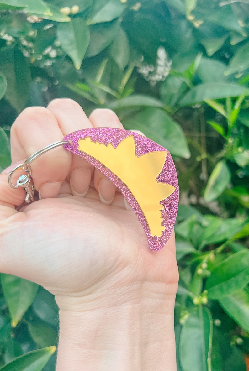 Princess Crown Bag Charms, Rapunzel, Elsa, Tiana, Aurora Keychain, Acrylic Keychain, Gift Ideas, Disney Accessories image 9