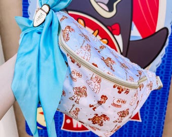 Toy Story Jumbo Fanny Pack, Pixar Belt Bag, Disney Inspired Purse, Pastel Crossbody Bag, Woody, Buzz Lightyear