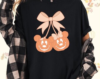 Pumpkin Sweethearts Shirt, Mickey and Minnie Pumpkin Tee, Disney Halloween Shirt