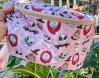 Nightmare Before Christmas Jumbo Fanny Pack, Halloween Belt Bag, Disneyland Accessories, Pastel Crossbody Bag