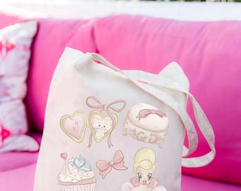 Charlotte La Bouff Tote Bag, Lottie Tote, Coquette Disney Tote Bag, Princess and the Frog Tote, Disney Inspired Canvas Bag