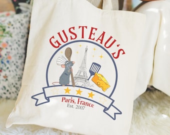 Gusteau's Tote Bag, Ratatouille Tote Bag, Disneyand Reusable Tote Bag, Epcot Bag