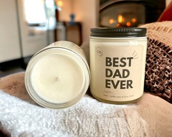 Best Dad Ever 8 oz Handmade Natural Soy Wax Candle for father on father's day, Gift for him, Home decor, Special gift for him,