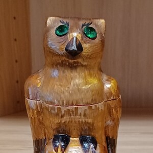 Vintage Wooden FalconTrinket Box