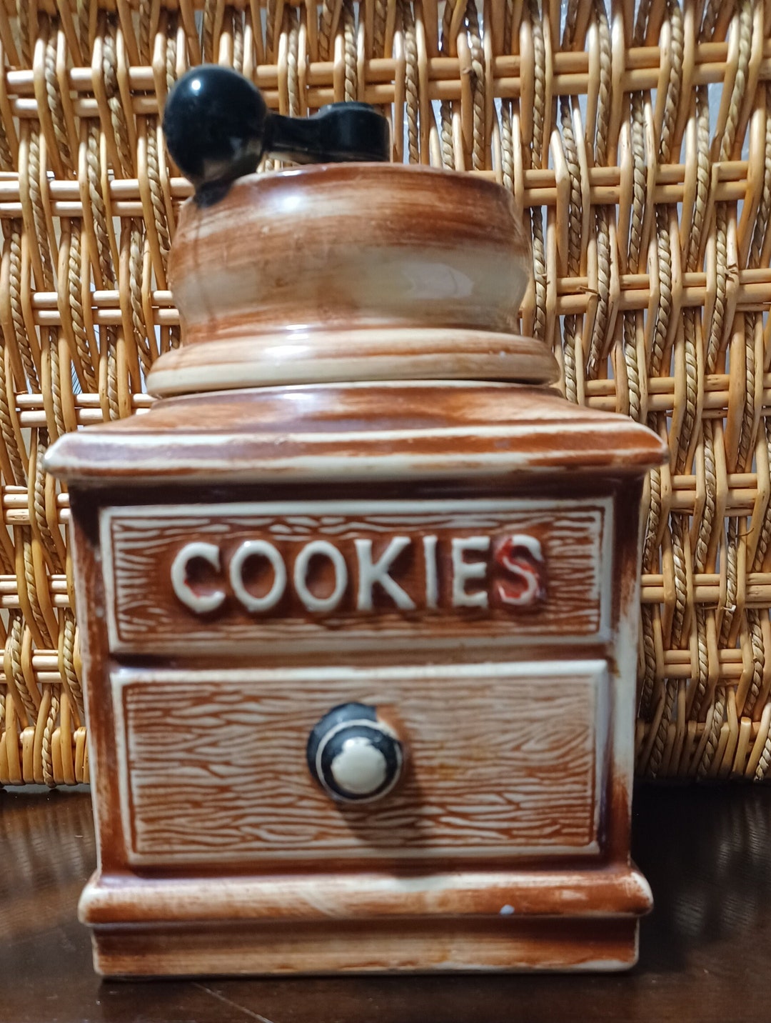 Mccoy Coffee Grinder Cookie Jar Etsy