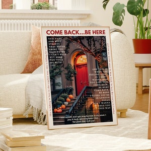 Come Back...Be Here, Red tv album merch, Digital Lyric Poster, Swiftie wall art, Swiftie merch, dorm room, swiftie home décor,