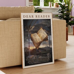 Dear Reader, Midnights album merch, 3AM edition, Lyric Poster, wall art, Print poster,  dorm room,  bedroom