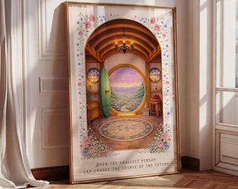 Even the smallest person Book Quote Print, Fantasy Wall Art, The Shire-Inspired Wall Art, Hobbit Home Décor, Book Lover Gift, Fantasy Quote