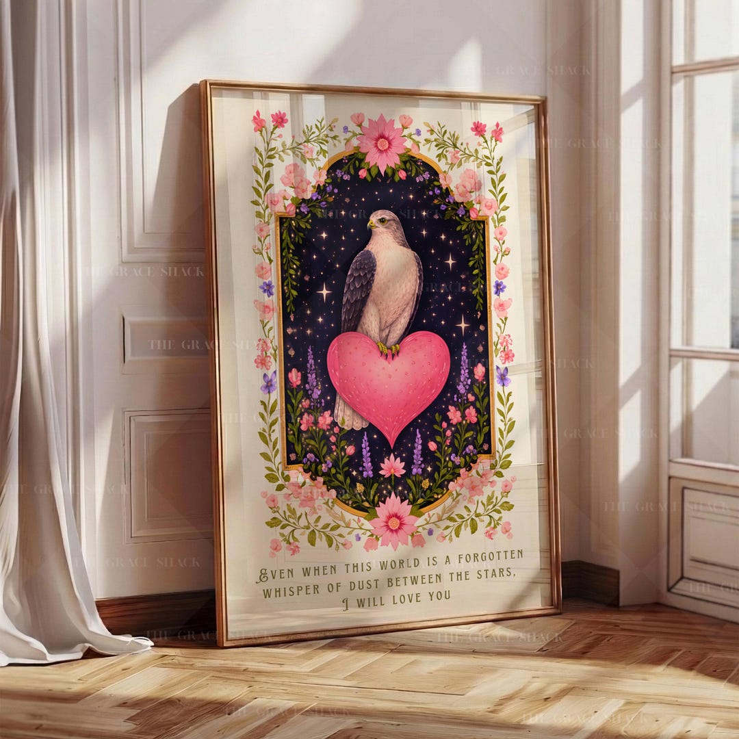 Rowan Hawk Form Even When This World is a Forgotten Whisper of Dust, TOG Inspired Print ...