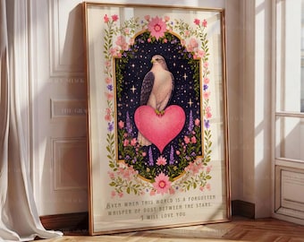 Even When This World Is a Forgotten Whisper of Dust, TOG Inspired Print, Rowan Hawk Poster, Fantasy Bookish Art, Book Lover, Reader Art Gift