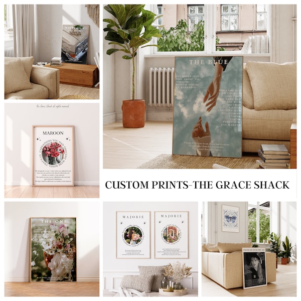 Custom Listing for digital printable poster, the grace shack
