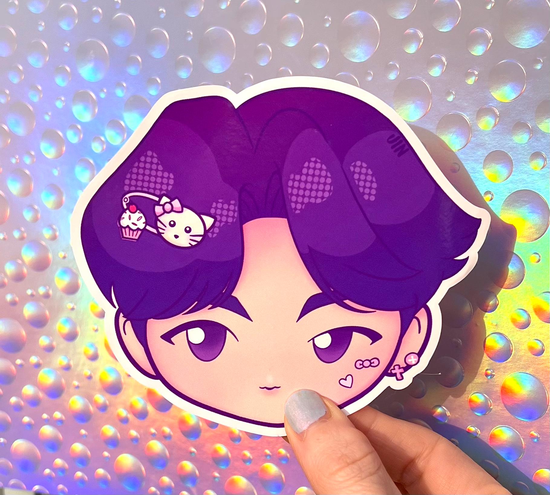 BTS ステッカー(防水仕様)♡Jin Jin BTS Kawaii Decora Vinyl Sticker | Laptop Water Bottle Water