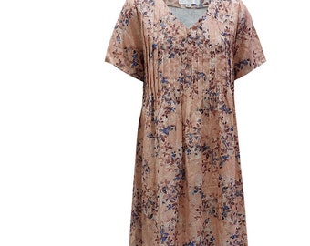 Floral print dress/ Linen dress/A line dress