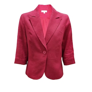 Linen Jacket/3/4 sleeve Jacket/ Linen Blazer women/Blazer
