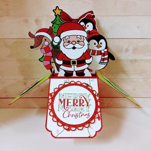 Handmade 3D Pop-Up Festival Santa Snowman Christmas Card - New Styles, Festive Greeting