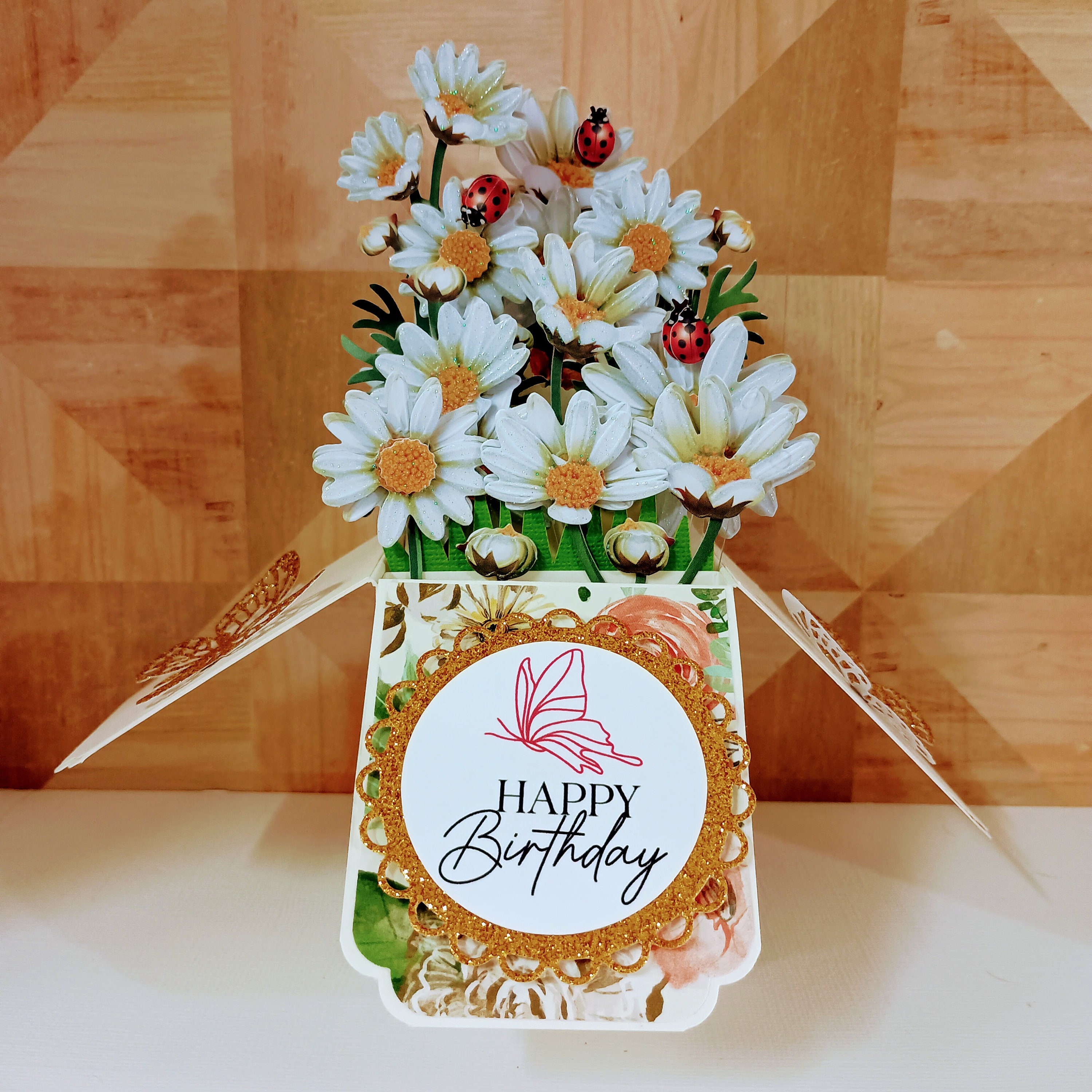 Daisy Handmade Birthday Pop up Box Card: 3D Greeting Card - Etsy