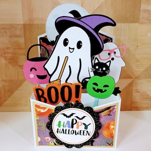 Handmade 3D Halloween Card: Ghosts Pop Up Greeting