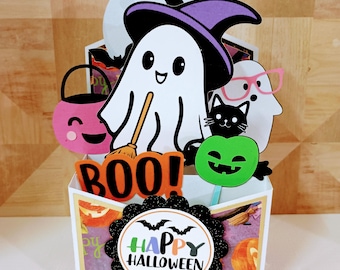 Handmade Halloween Envelope Card: Ghosts Pop-Up Box Card