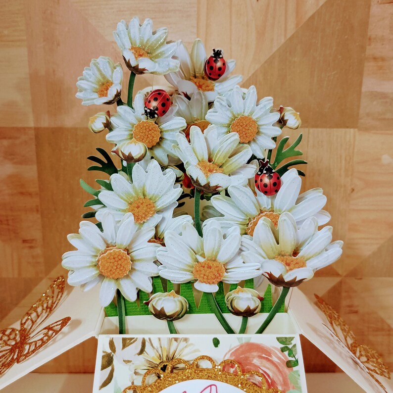 Handmade Mother's Day Daisy Pop up Box Card: 3D Birthday Card - Etsy