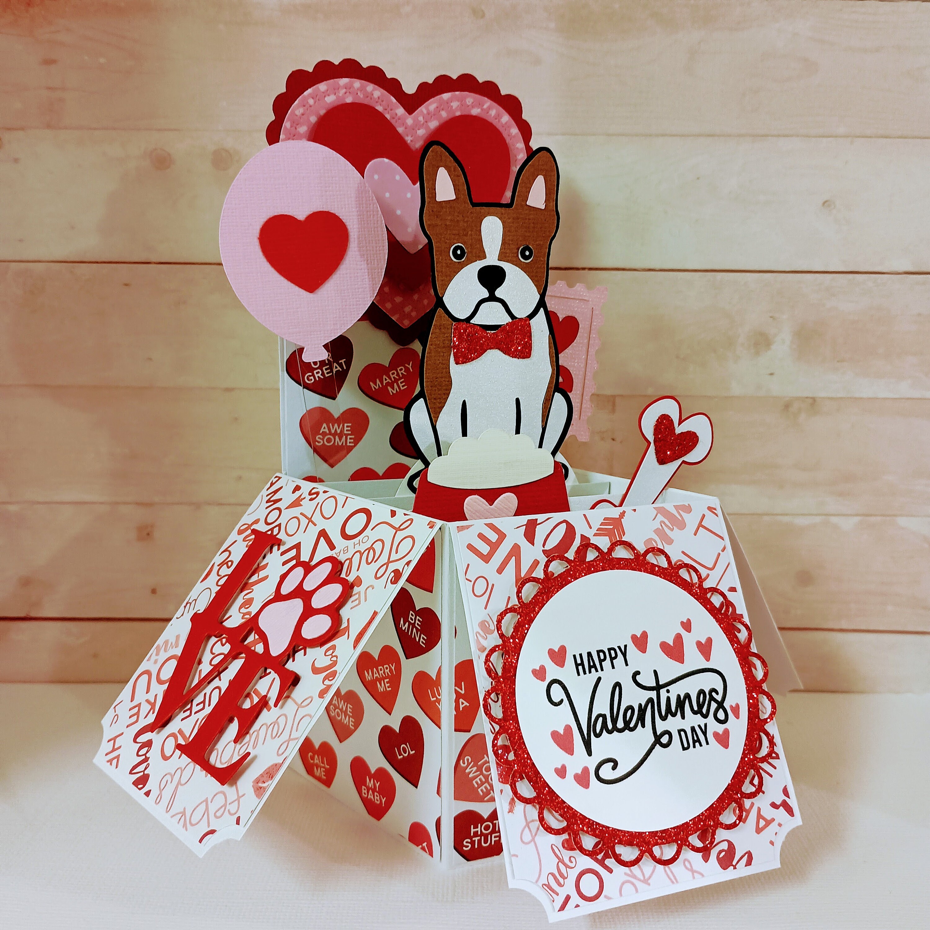 Birthday Card For Dog Lovers – Boston Terrier 3D Pop Up Card
