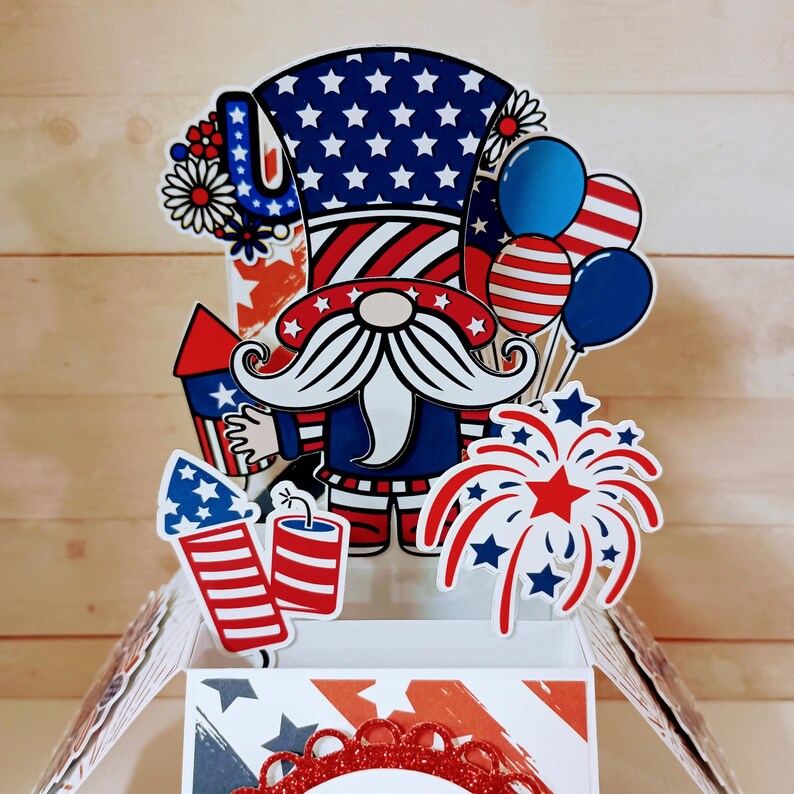 Uncle Sam 4th of July Pop up Card: Handmade 3D Greeting Card - Etsy