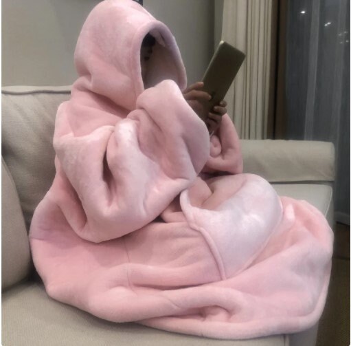 oversized fleece hoodie blanket