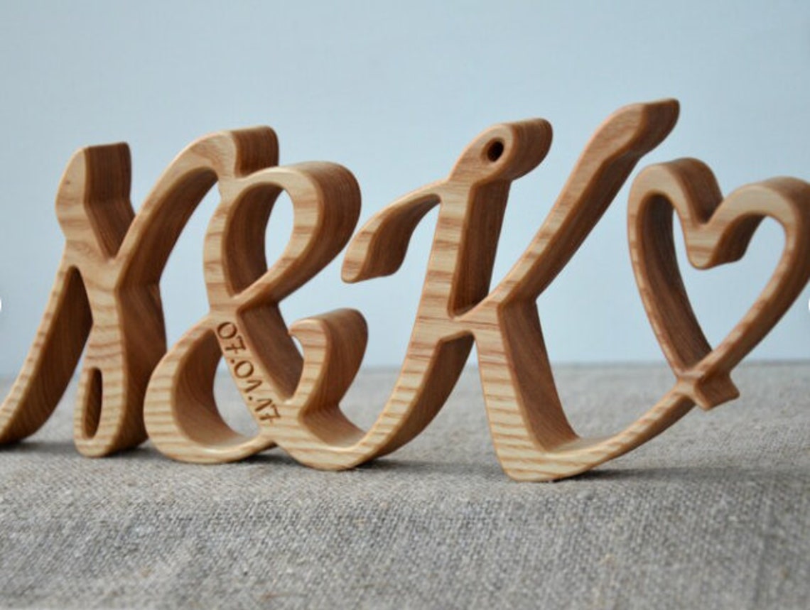 HolzBuchstaben Wohndekoration 4 Zoll Freistehende Holz  Etsy