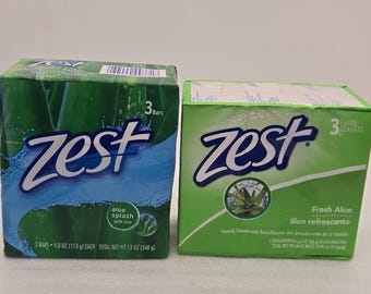 New Sealed Mixed Lot of 2 - 3 Pack Zest Aloe Splash & Fresh Aloe 4oz Bars
