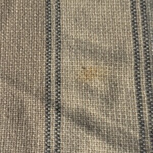 Vintage Pendleton Wool Throw 66”x52” Blanket Striped Beige Cream Blue Fringe image 5