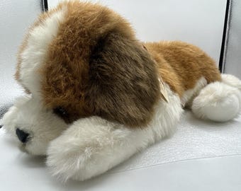 Vintage 1982 Avanti Large 24” Realistic Plush St. Bernard Dog Wallace Berrie Tag