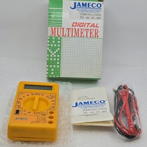Vintage Jameco Digital Multimeter 119212 Complete with Box, Probes, & Manual