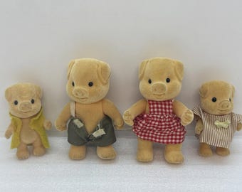 Sylvanian Barenwald Baerenwald Varkensfamilie jaren 80 Vintage bosfamilies Read