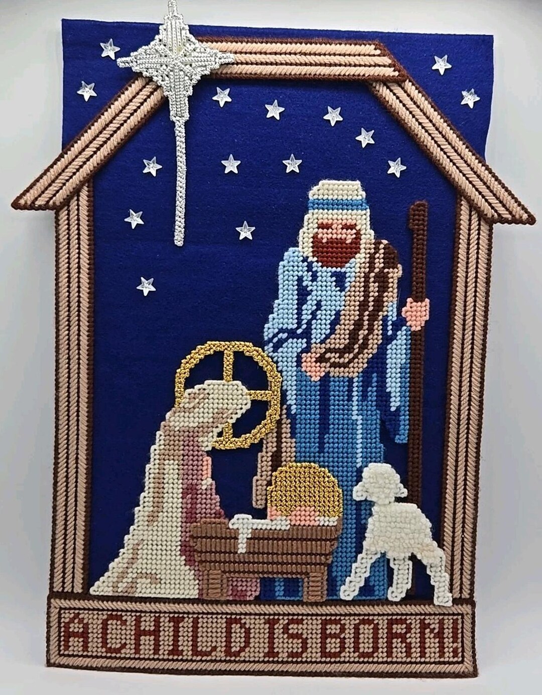 Nativity Scene Needlepoint 20" X 16" - Etsy