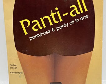 VINTAGE K-mart Panti-All Panty Pantihose All In One Sm/Med Suntone Sandalfoot