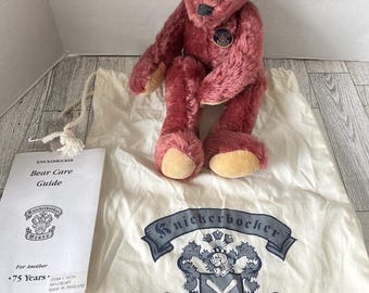 Knickerbocker Bears 75th Anniversary MULLBEARY Bag Brush COA 12" Jointed Bear