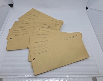 Genuine WWII US War Department Official Business Envelopes x 10