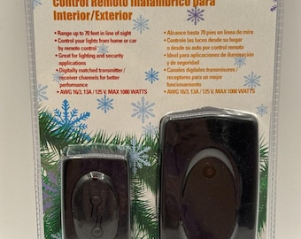 Indoor/ Outdoor Wireless Remote Control Lighting Plug In Up To 70 Feet