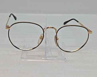 AO Safety Z87 Eyeglasses Gold/Brown Round Full Rim Frames Only 52-18-140