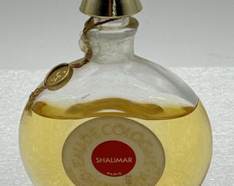 Vintage 60s Guerlain Shalimar Eau De Colonia 1.7 Fl Oz Splash Paris Botella de vidrio