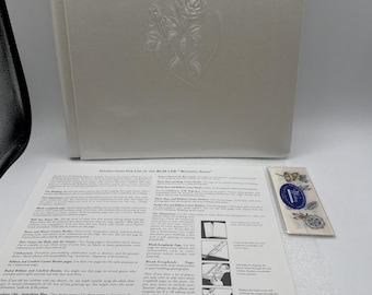 Creative Memories 12x12 Wedding Album Antique Embossed Rose & Wedding Pages 1996